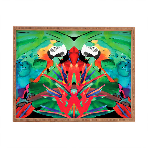 Amy Sia Welcome to the Jungle Parrot Rectangular Tray