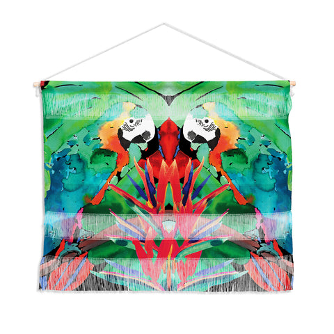 Amy Sia Welcome to the Jungle Parrot Wall Hanging Landscape