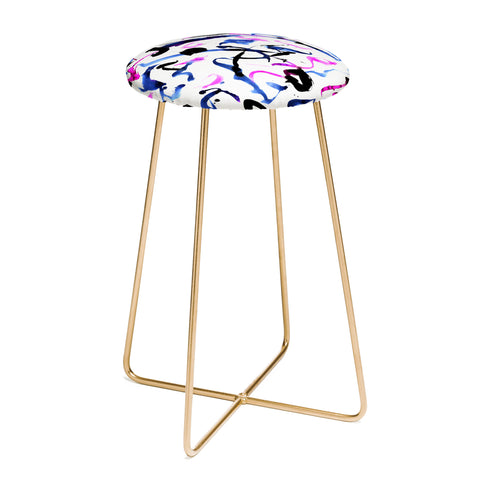 Amy Sia Zest Black and White Counter Stool