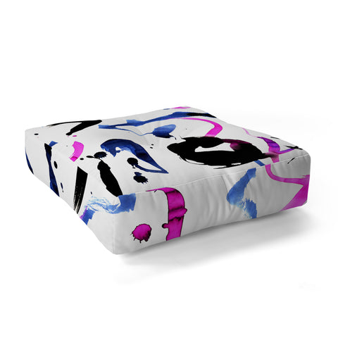 Amy Sia Zest Black and White Floor Pillow Square