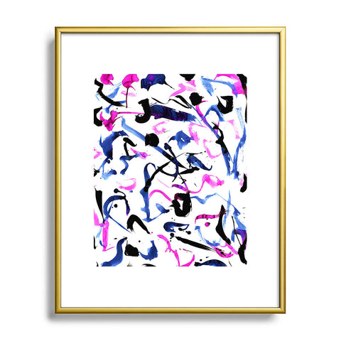 Amy Sia Zest Black and White Metal Framed Art Print