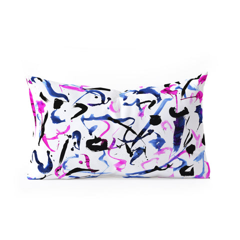Amy Sia Zest Black and White Oblong Throw Pillow