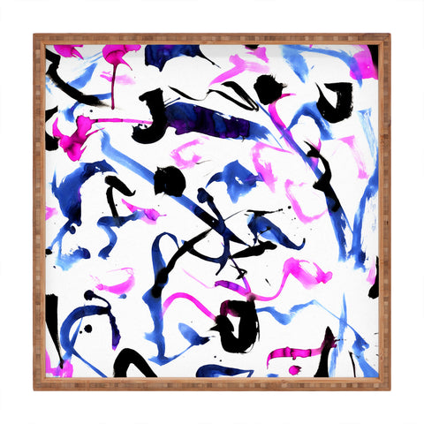 Amy Sia Zest Black and White Square Tray