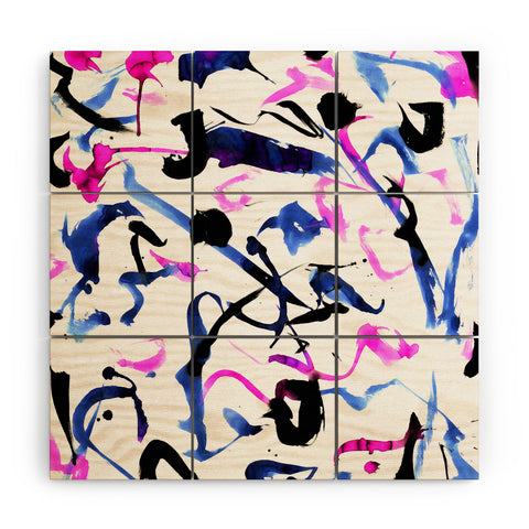 Amy Sia Zest Black and White Wood Wall Mural