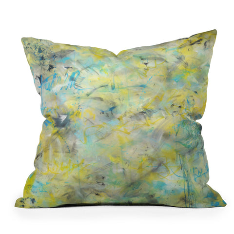 Amy Smith Abstract graffiti texture Throw Pillow