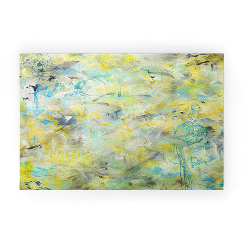 Amy Smith Abstract graffiti texture Welcome Mat