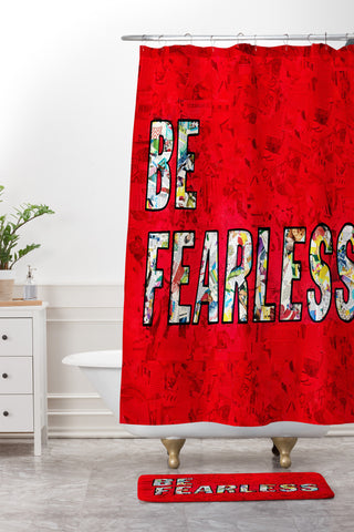 Amy Smith Be Fearless Shower Curtain And Mat