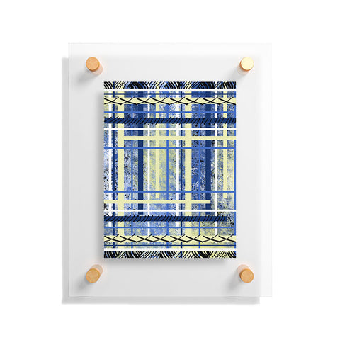 Amy Smith blue and yellow obsession Floating Acrylic Print