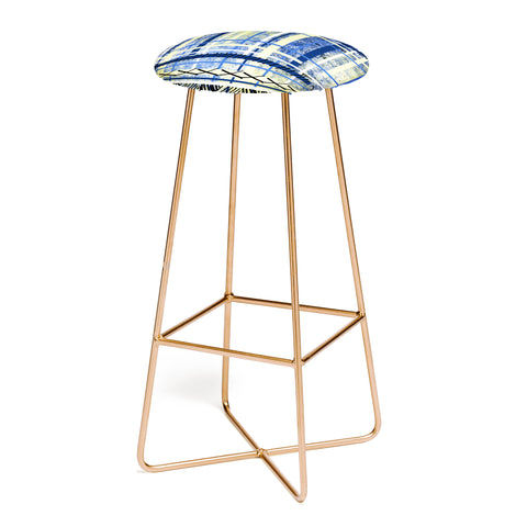 Amy Smith blue and yellow obsession Bar Stool