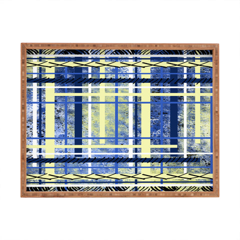 Amy Smith blue and yellow obsession Rectangular Tray