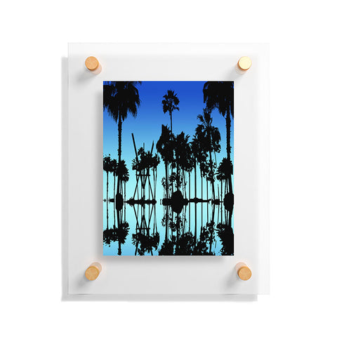 Amy Smith Blue Palms Floating Acrylic Print
