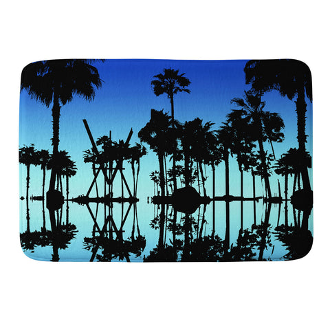 Amy Smith Blue Palms Memory Foam Bath Mat