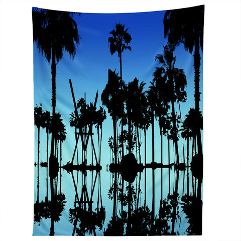 Amy Smith Blue Palms Tapestry