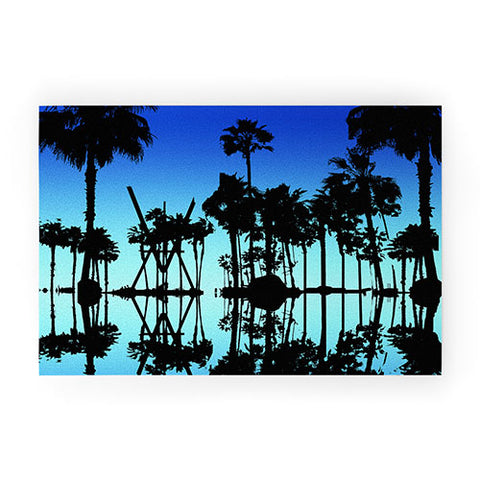 Amy Smith Blue Palms Welcome Mat