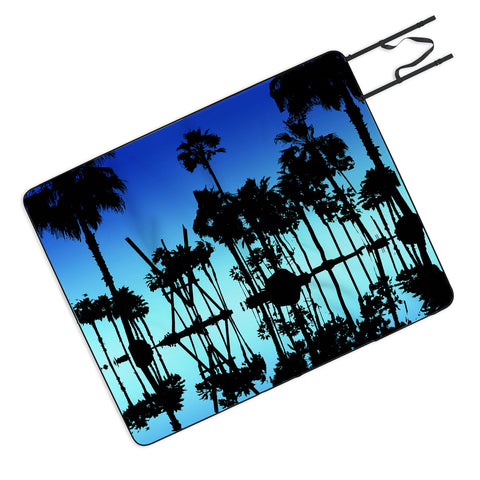 Amy Smith Blue Palms Picnic Blanket