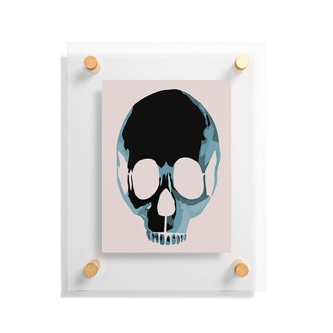 Amy Smith Blue Skull 1 Floating Acrylic Print