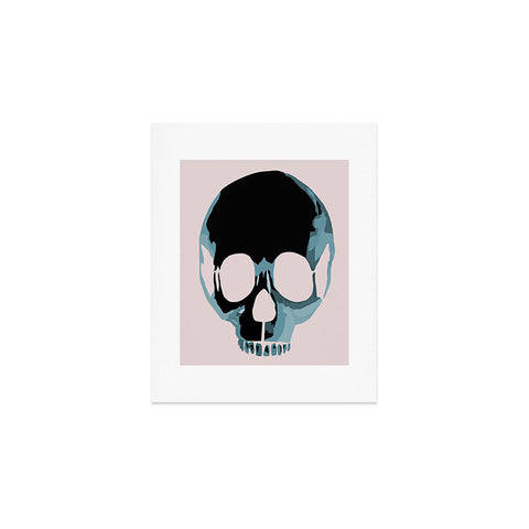 Amy Smith Blue Skull 1 Art Print