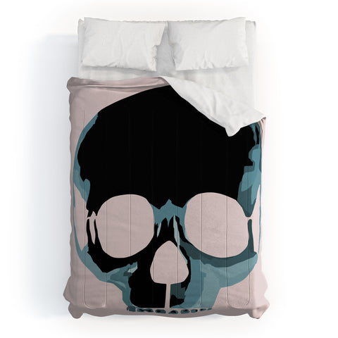 Amy Smith Blue Skull 1 Comforter