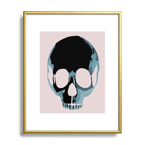 Amy Smith Blue Skull 1 Metal Framed Art Print