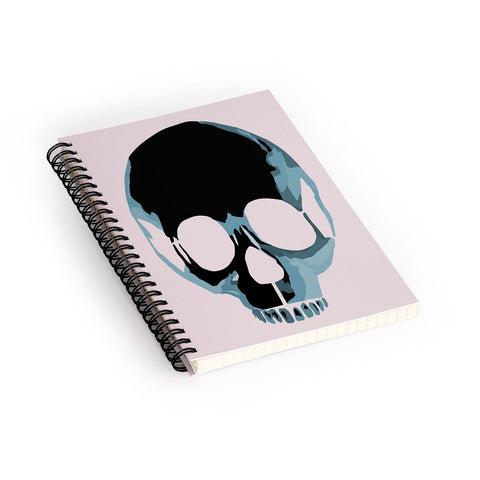 Amy Smith Blue Skull 1 Spiral Notebook