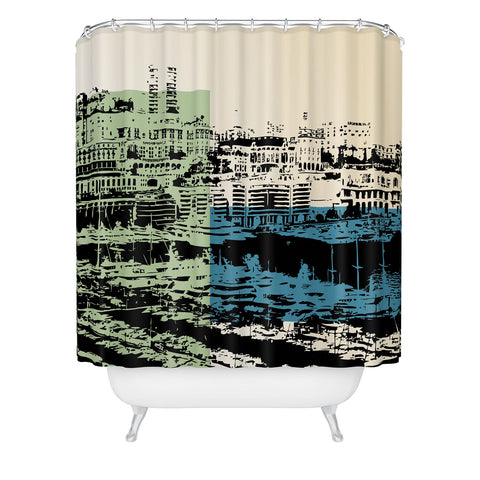 Amy Smith Boat Area Shower Curtain