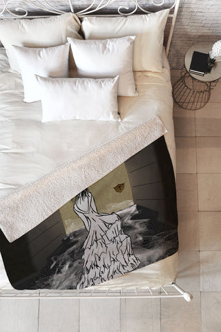 Amy Smith Dress In Tunnel Fleece Throw Blanket