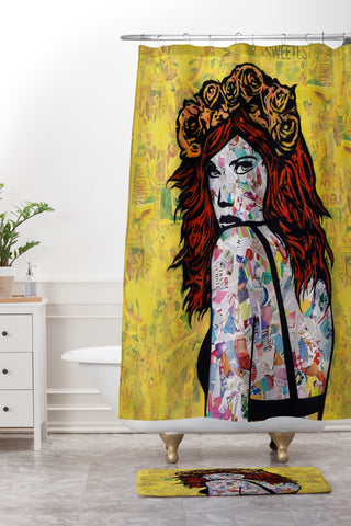 Amy Smith Em on Fire Shower Curtain And Mat