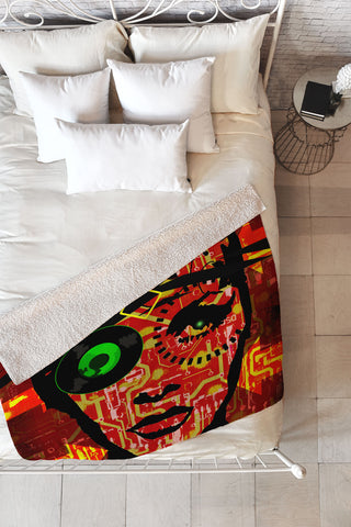 Amy Smith Fire Fleece Throw Blanket