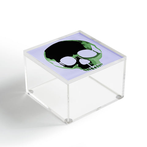 Amy Smith Green Skull 1 Acrylic Box