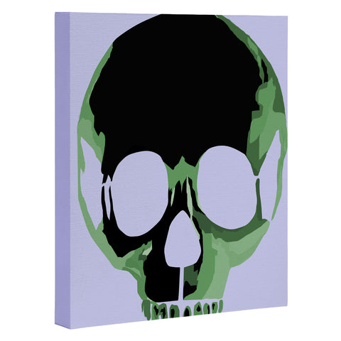 Amy Smith Green Skull 1 Art Canvas