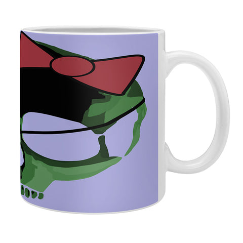 Amy Smith Green Skull with Bow Coffee Mug