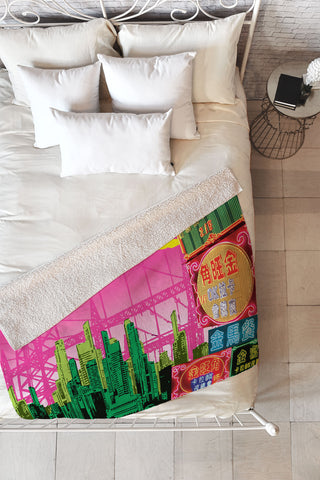 Amy Smith Hong Kong Trial Fleece Throw Blanket
