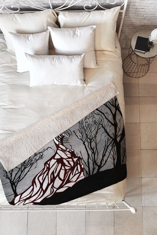 Amy Smith Lost In The Woods Fleece Throw Blanket