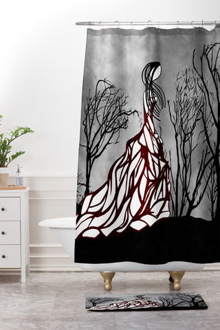 Amy Smith Lost In The Woods Shower Curtain And Mat