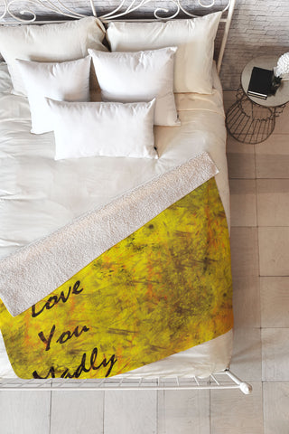 Amy Smith Love You Madly Fleece Throw Blanket