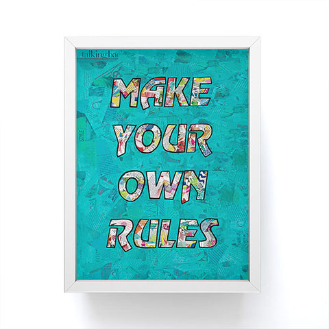 Amy Smith Make your own rules Framed Mini Art Print