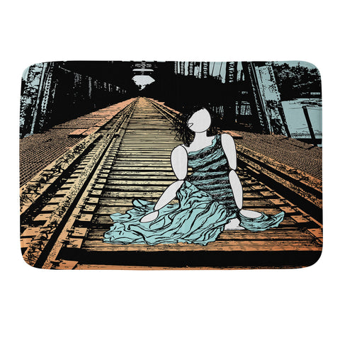 Amy Smith Meet me at the bridge Memory Foam Bath Mat