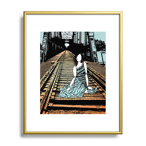 Amy Smith Meet me at the bridge Metal Framed Art Print