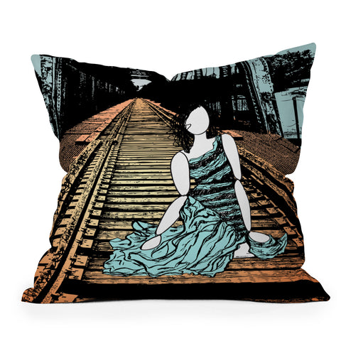 Amy Smith Meet me at the bridge Throw Pillow
