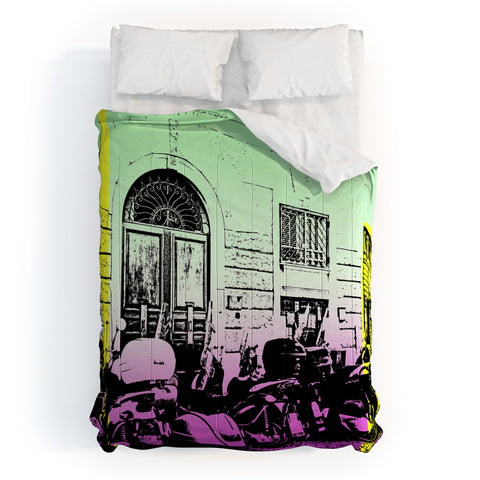 Amy Smith Motor Bikes In Italy Comforter