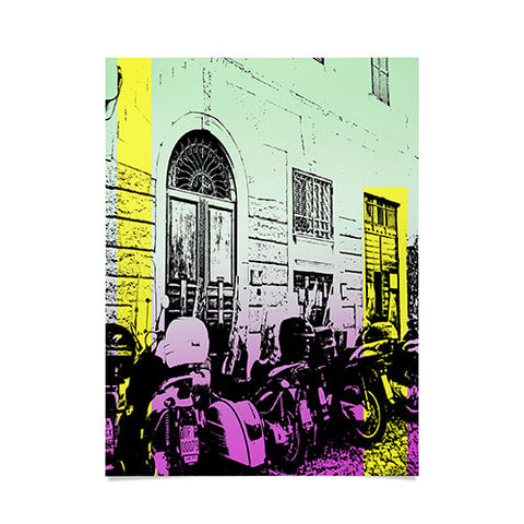 Amy Smith Motor Bikes In Italy Poster