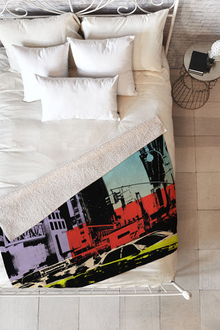 Amy Smith NY Street 1 Fleece Throw Blanket