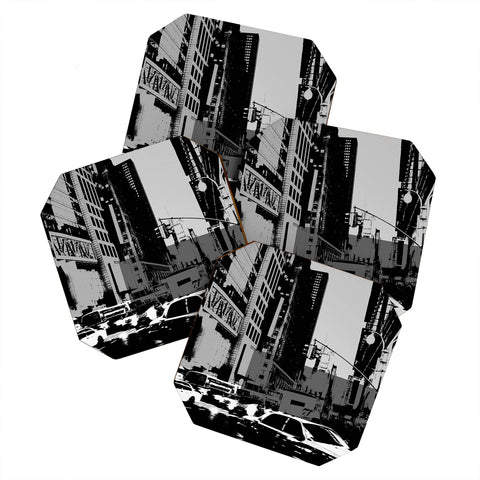 Amy Smith NY Street Grayscale Coaster Set