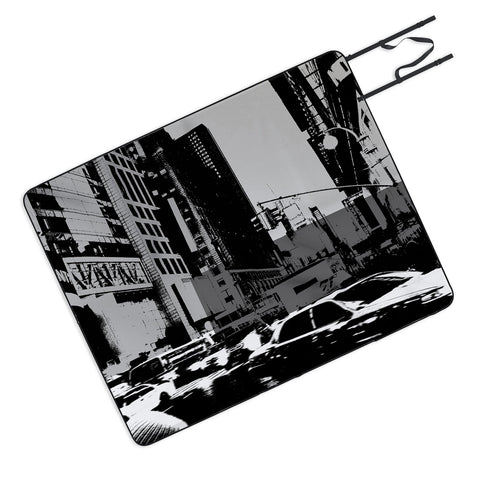 Amy Smith NY Street Grayscale Picnic Blanket