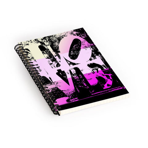 Amy Smith Philadelphia Love Pink Spiral Notebook