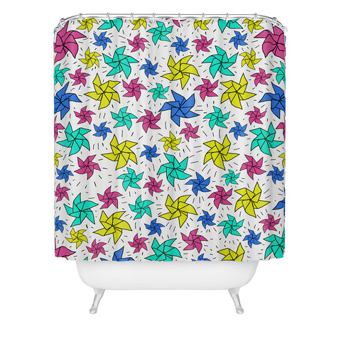 Amy Smith Pin wheels Shower Curtain