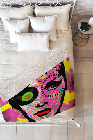 Amy Smith Pink 1 Fleece Throw Blanket