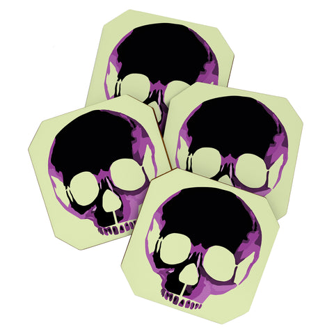 Amy Smith Pink Skull 1 Coaster Set