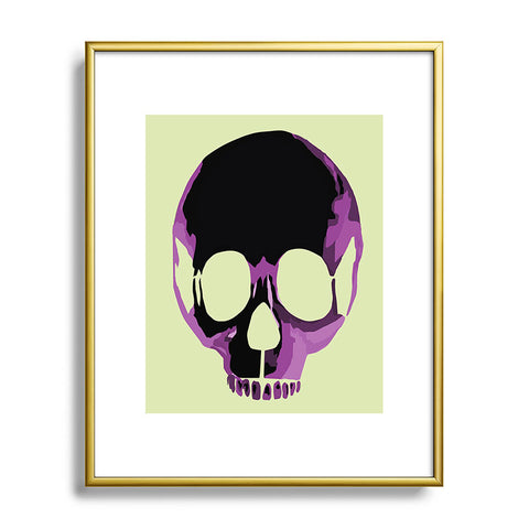 Amy Smith Pink Skull 1 Metal Framed Art Print