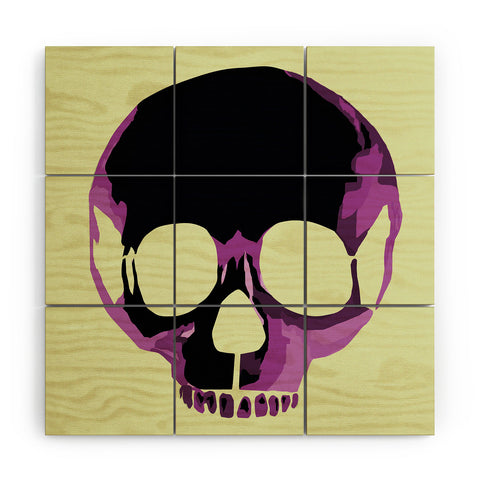 Amy Smith Pink Skull 1 Wood Wall Mural
